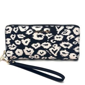 Michael Kors Large Continental Wallet Wristlet Black Multi